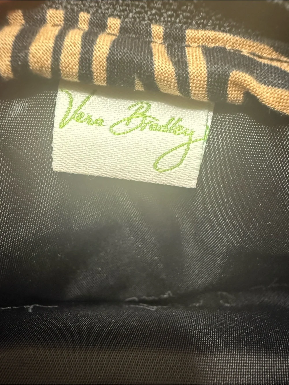 Vera Bradley Retired  Pattern Little Hipster Crossbody Bag Zebra Black Tan
